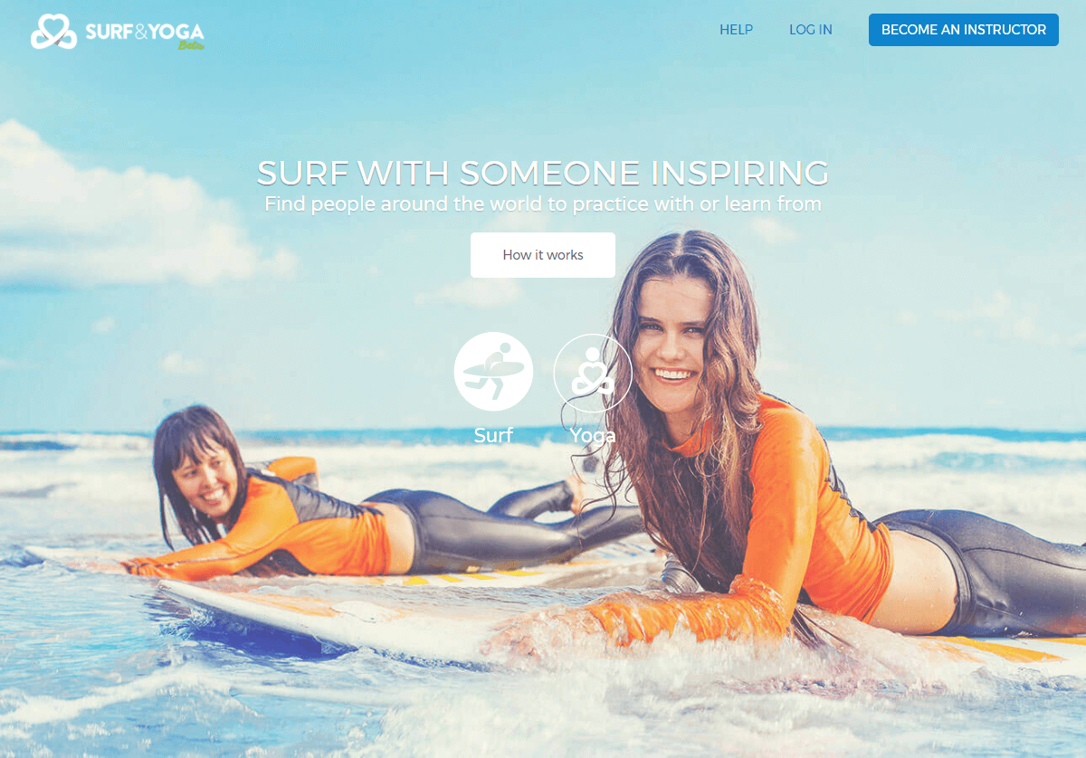 Surf and Yoga website
