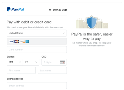 PayPal Checkout system