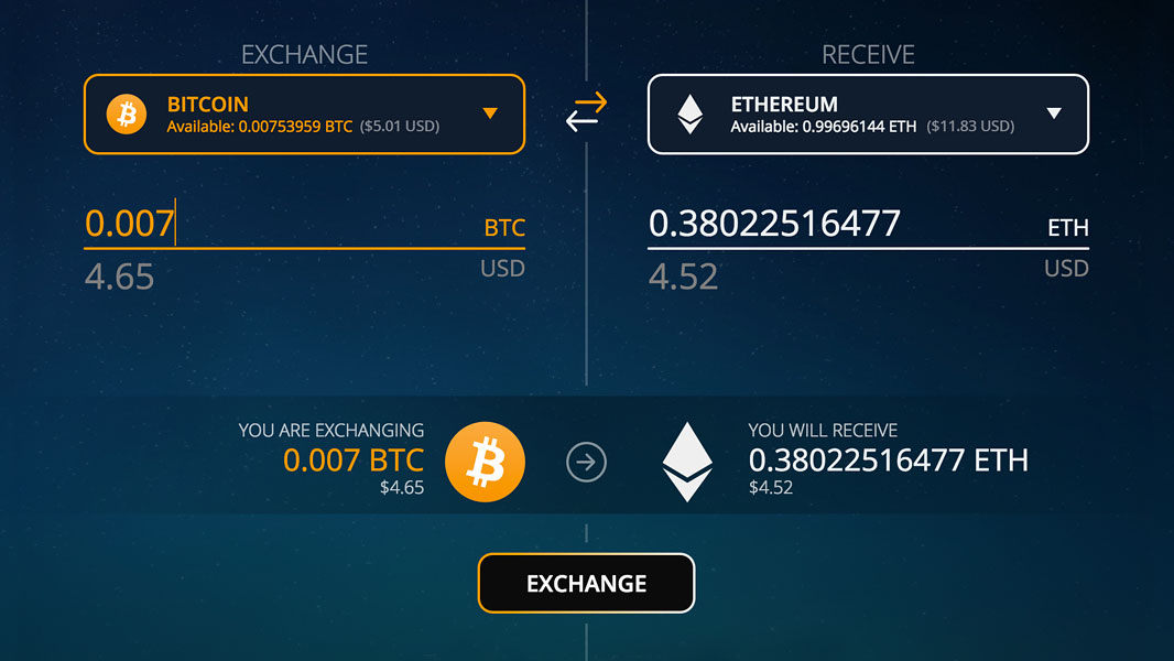 bitcoin exchange app idea