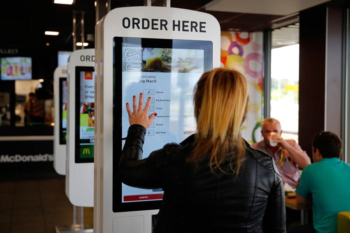 interactive kiosk in mcdonalds
