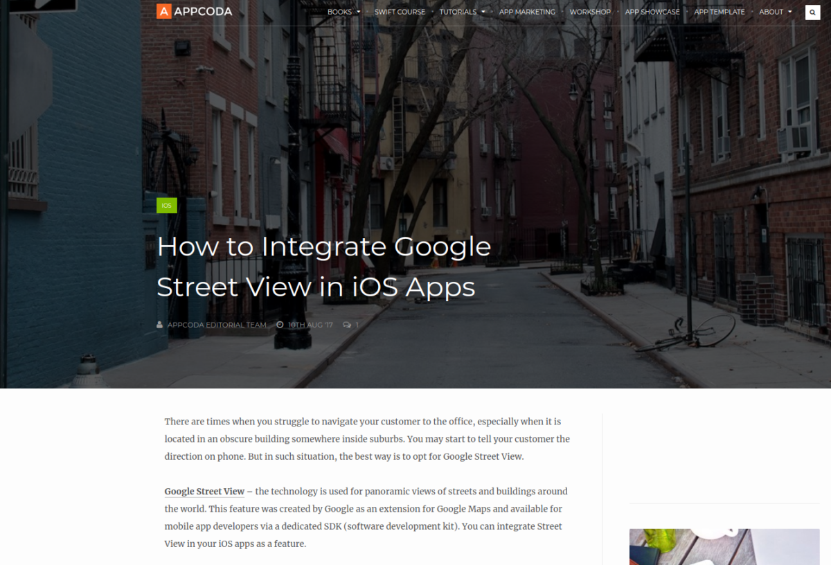 how to integrate google street view to ios app