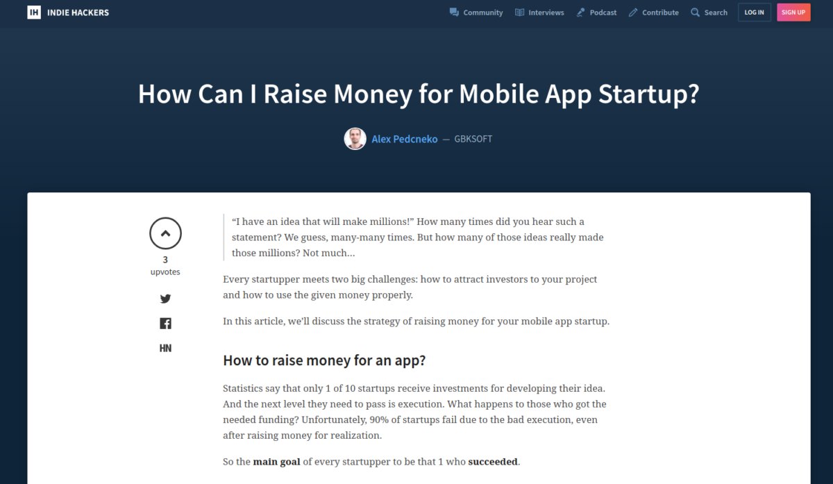 How to raise money for an app?