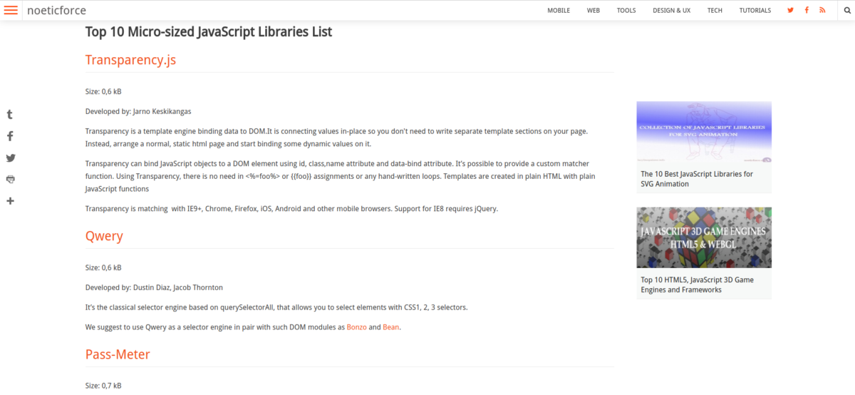 top 10 lightweight javascript libraries