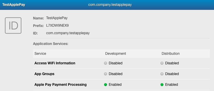 Apple Pay integration screenshot