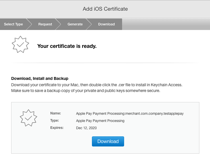 Apple Pay integration screenshot