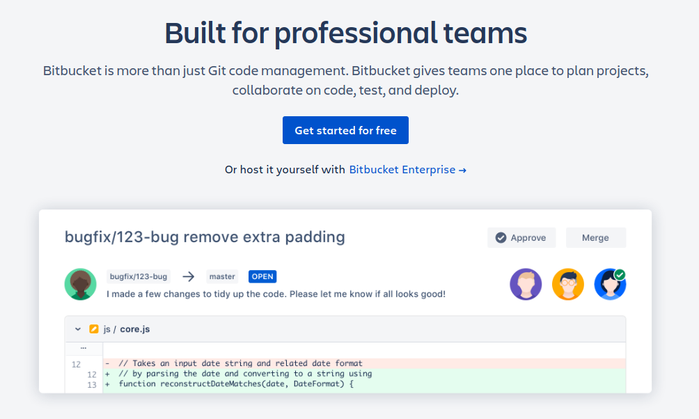 BitBucket screenshot