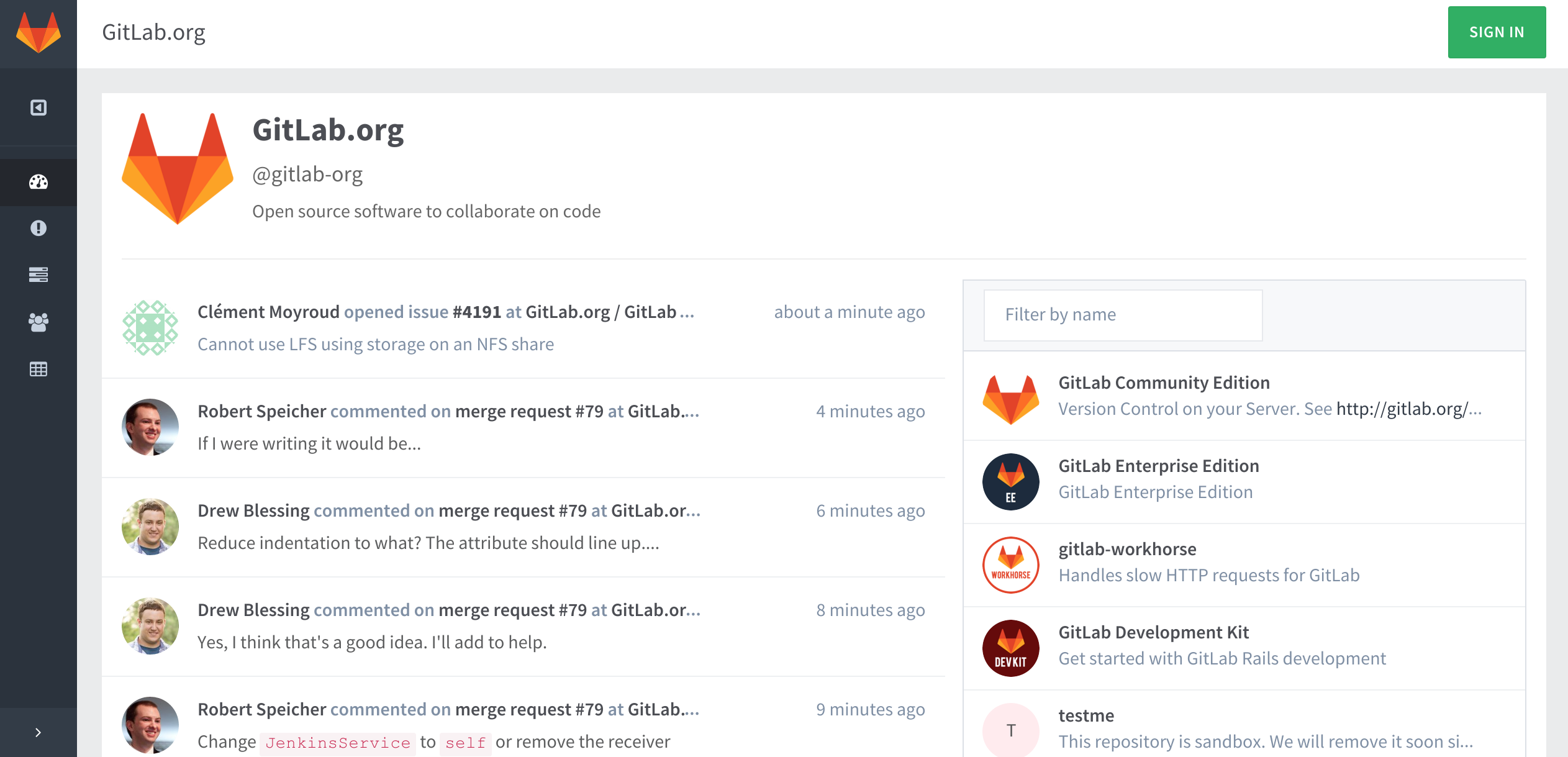 Gitlab screenshot