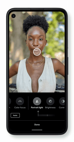Changing the light source in a photo editor 