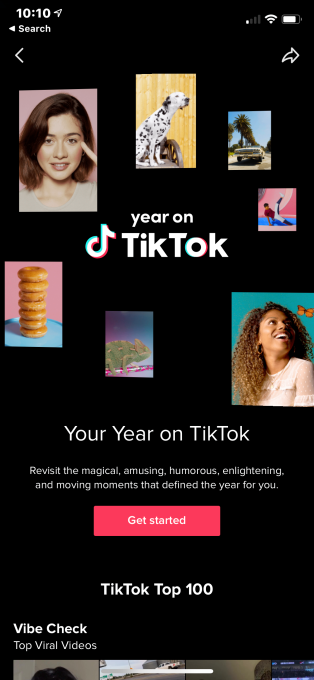 year on TikTok screen