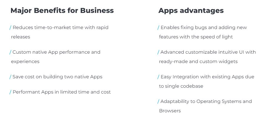 advantages of flutter
