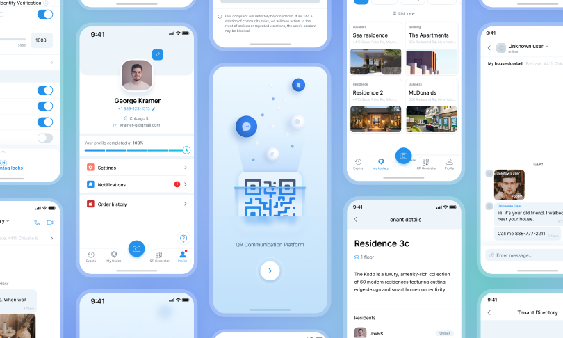 QR-based communication platform that replaces video doorbells