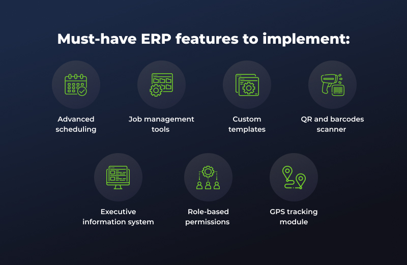 ERP features