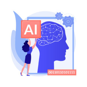 Image of Artificial intelligence abstract concept in vector illustration