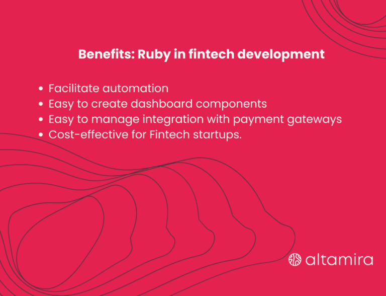 Fintech ecosystem - Ruby benefits for fintech space