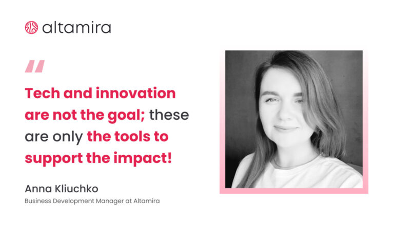 Anna Kliuchko quote about Tech and innovation