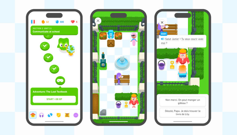 Image of online learning platform with gamification elements