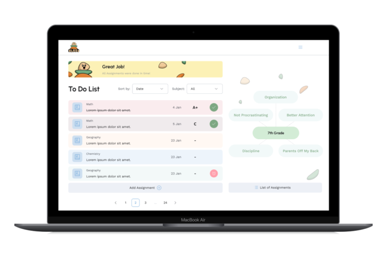 Image of educational app that enables students to learn