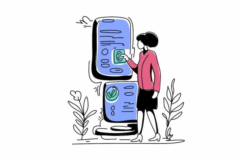 Image of Woman using single page application
