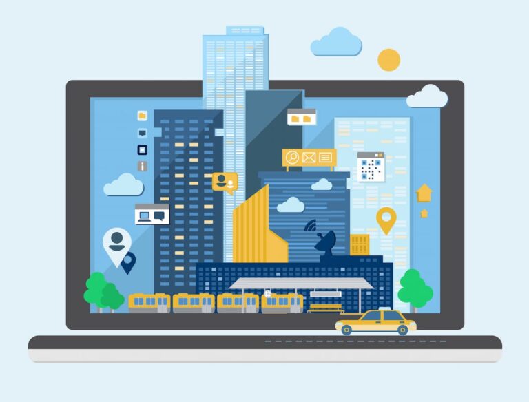 Image showing companies in the city having websites